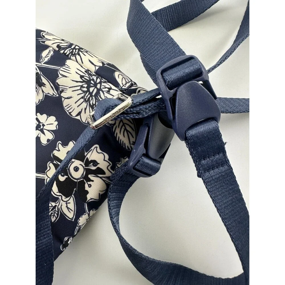 Vera Bradley Midtown Belt Bag Midnight Floral Blue White Travel Small Adjustable